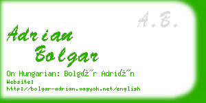 adrian bolgar business card